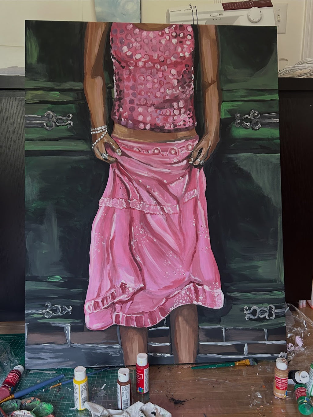 "Dressed Up" Original Acrylic Painting